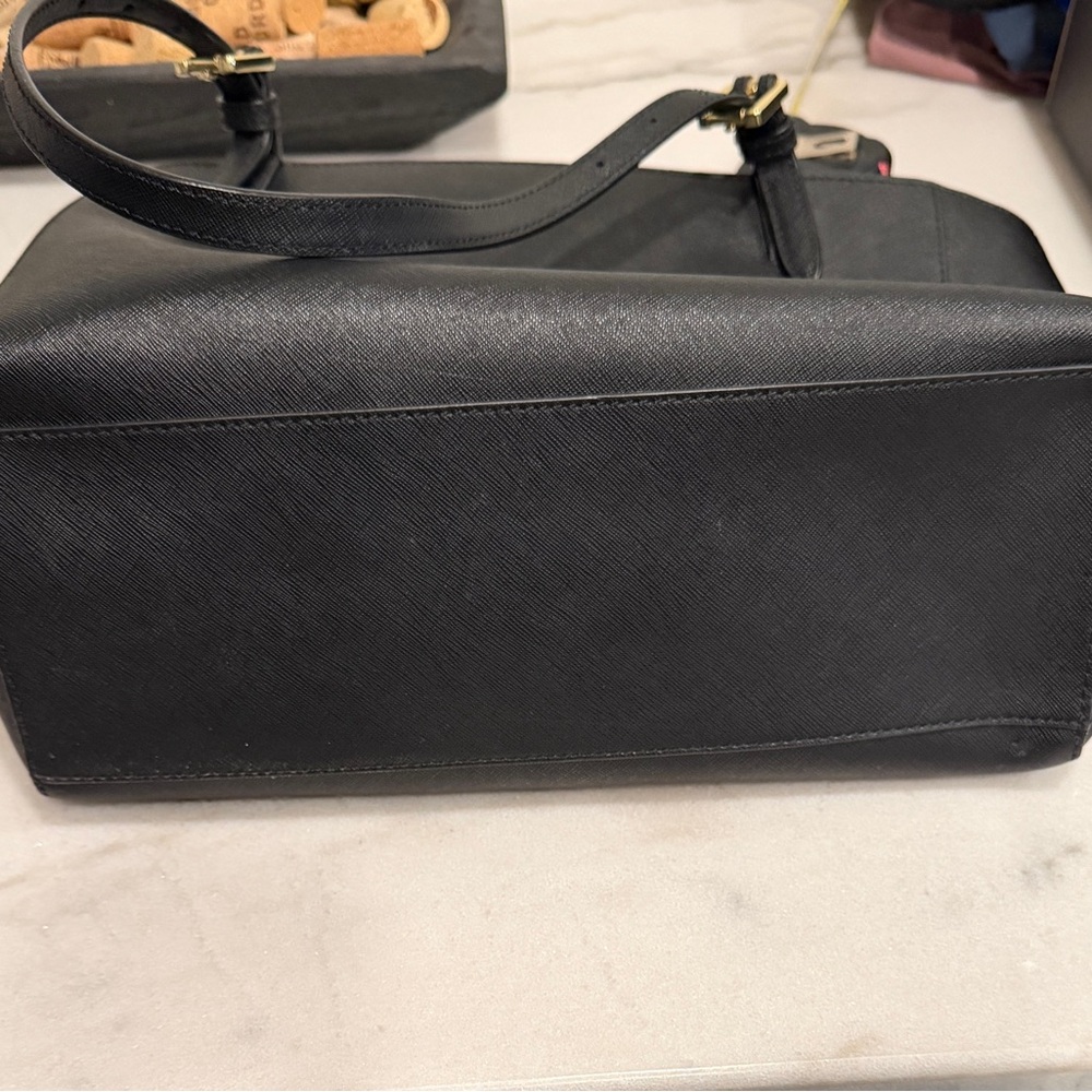 Tory Burch Black Saffiano Leather Tote - Picture 3 of 3